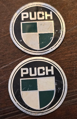 *Pair* of PUCH Motorcycle Ornaments from Actual Motorcycles - Great Memorabilia!