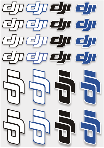 24x DJI Drohne Aufkleber, Sticker, wasserdichtes Vinyl, zum Schutz laminiert.