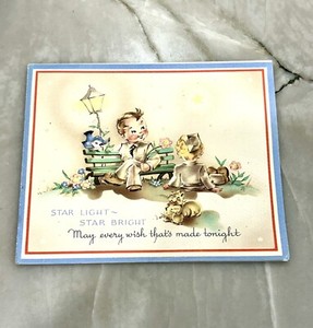 1940’s Get Well Card Army Boys Saluting -Patriotic Best Wishes, Fireworks