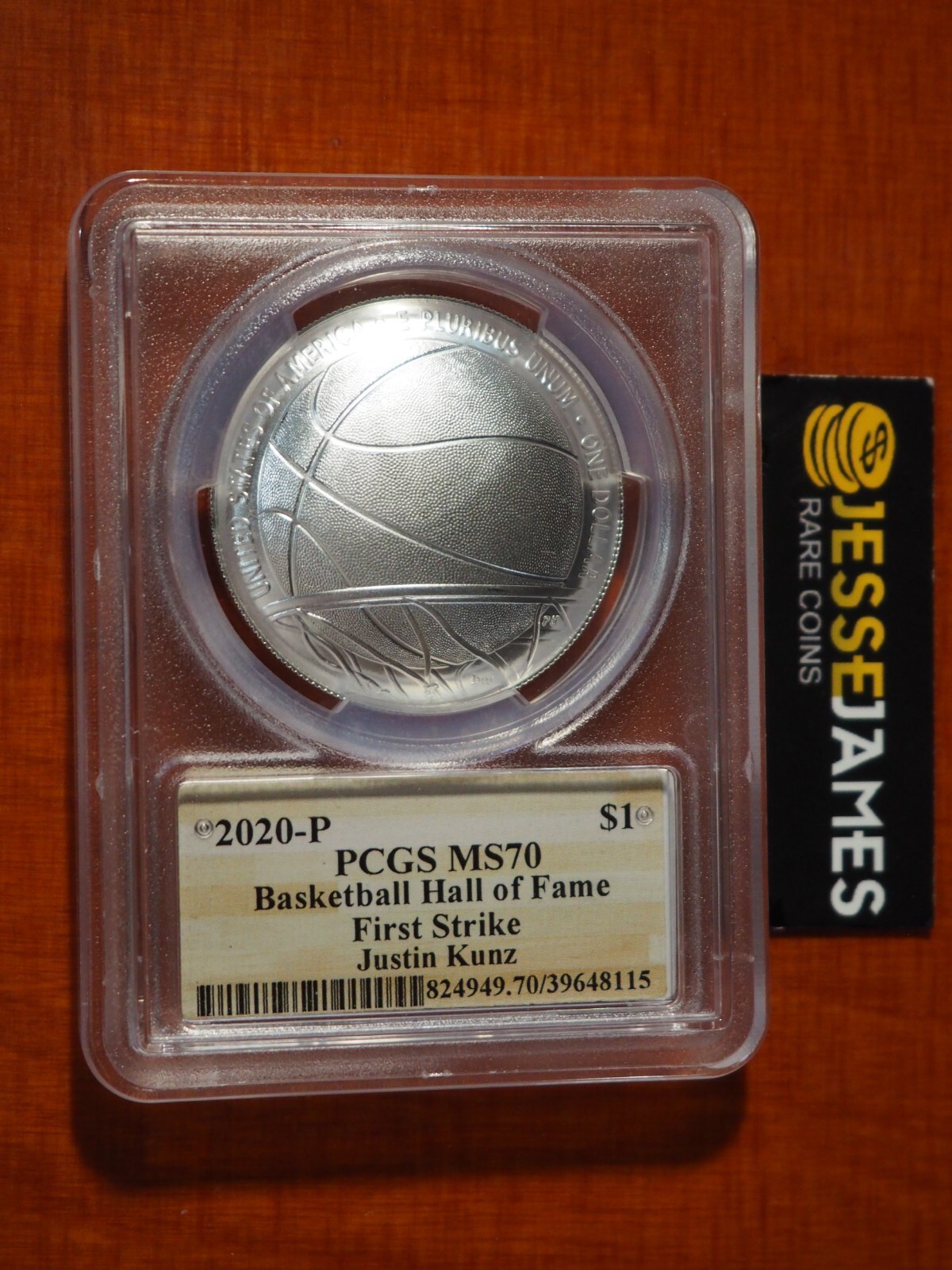2020 P UNCIRCULATED SILVER BASKETBALL DOLLAR PCGS MS70 JUSTIN KUNZ FIRST STRIKE eBay