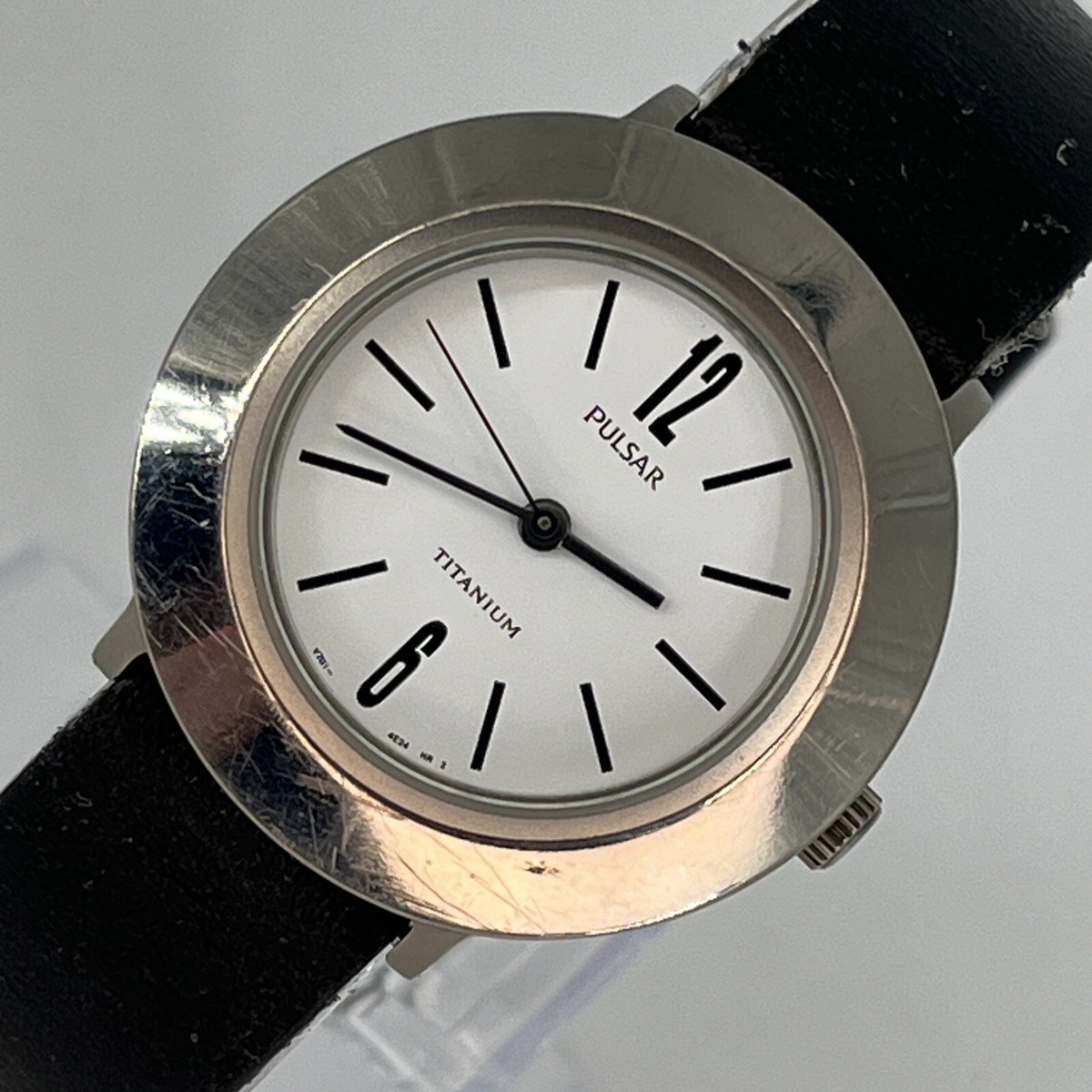 PulsarTitanium Silver Watch with White Dial Pulsar Men main image 2
