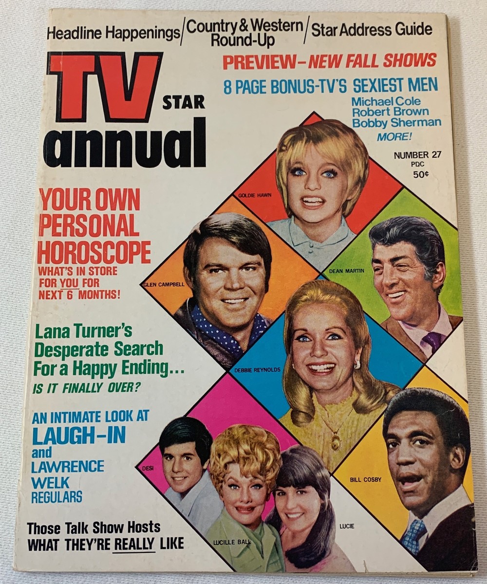 1969 TV STAR ANNUAL #27~Lana Turner,Laugh-In,Lucille Ball,Debbie Reynolds,  more