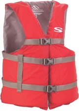 Red Adult Life Jacket US Coast Guard Approved for Boating Watersports Safety