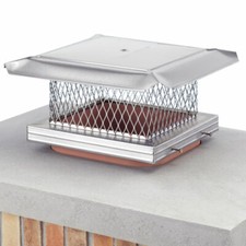 12" x 12" Stainless Steel Bolt On Chimney Cap HomeSaver