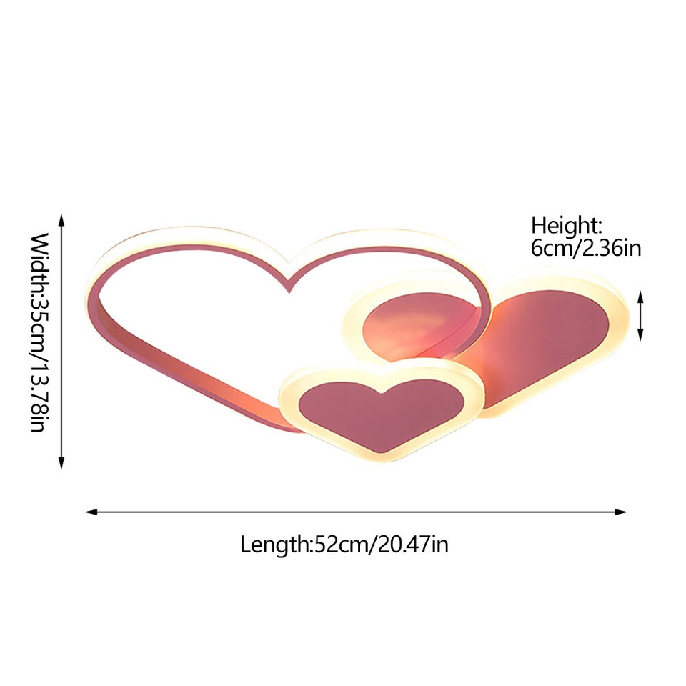 Heart Shape Ceiling Light LED Chandelier Pendant Lamp for Kids' Bedroom