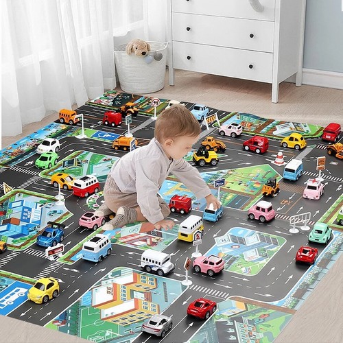Baby Educational Mat Children City Traffic Paper Road Carpet Map Play Mat Rug