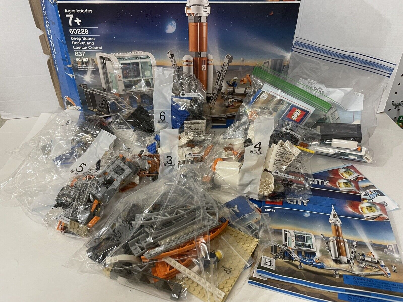 LEGO Set 60228 City Deep Space Rocket & Launch Control, Missing Bag 1 and 1 Fig