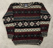 Vintage Woolrich Aztec Native American Southwestern Knit 9622 Pullover Sweater L