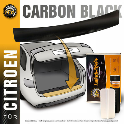 Lackschutzfolie für Citroen Berlingo II B9 ab´08 Ladekantenschutz CARBON schwarz