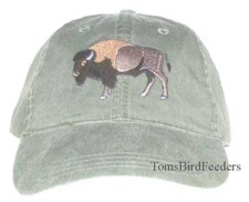 Bison Buffalo Embroidered Cotton Cap NEW 