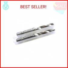 TEMO 2 pc 1/4-20 Combination Drill and Tap Multi Use Deburr Countersink Hex Bit