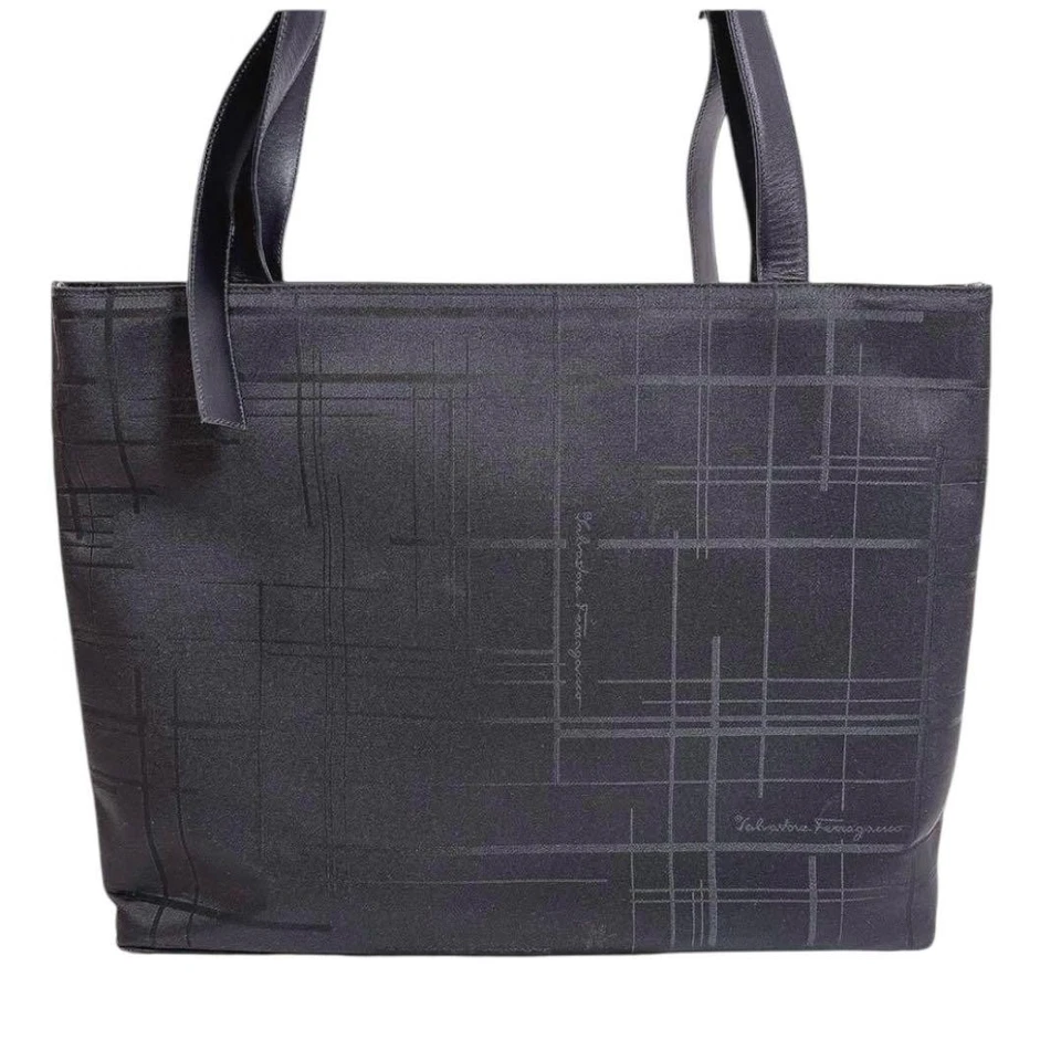 Bolso de Mano Salvatore Ferragamo de Lona Auténtico Negro Mujer Italia 123855 Foto 2 de 4