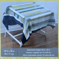 NICE DRITZ 3129 PVC LIGHT WEIGHT QUILTER'S FLOOR FRAME 39X28 ADJUSTABLE PORTABLE