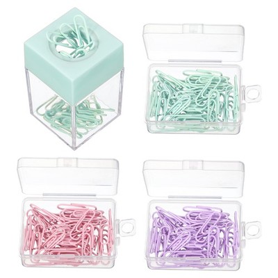 Magnetic Paper Clip Holder Dispenser, Green(168Pcs, 3 Color Clip)