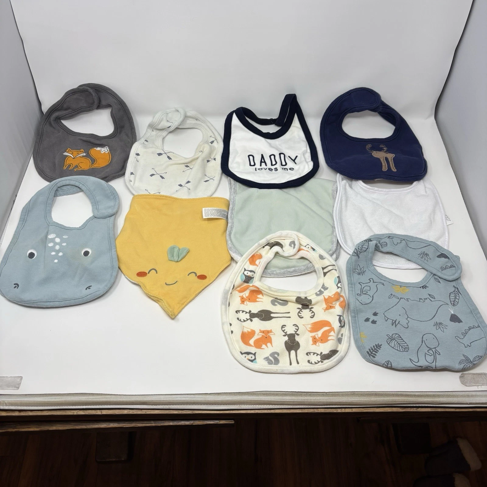 (Lot of 10) Assorted Mixed Infant Baby Boy Bibs
