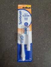 Spinbrush Pro Clean Soft Bristles 2 Replacement Brush Heads, Dual Action NEW