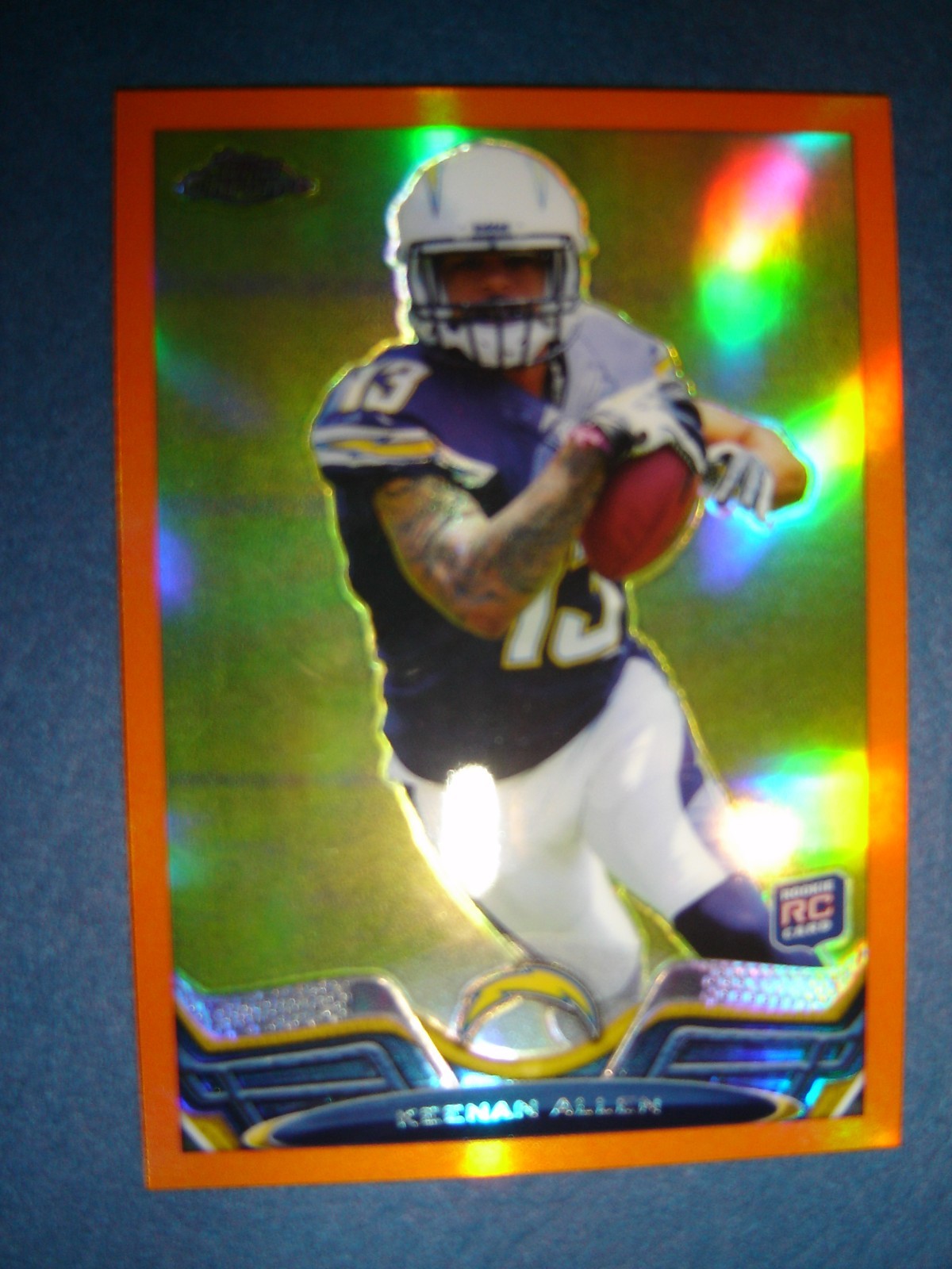 2013 Topps Chrome Keenan Allen Orange Refractor Rookie Card #14