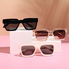 Square Frame Sunglasses Kids UV400 Small Rectangle Outdoor Daily Style Glasses