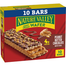 Nature Valley Peanut Butter Chocolate Wafer Bars 13 oz 10 Count Snack Pack