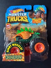 2019 Hot Wheels Monster Trucks Giant Wheels Motosaurus Connect And Crash
