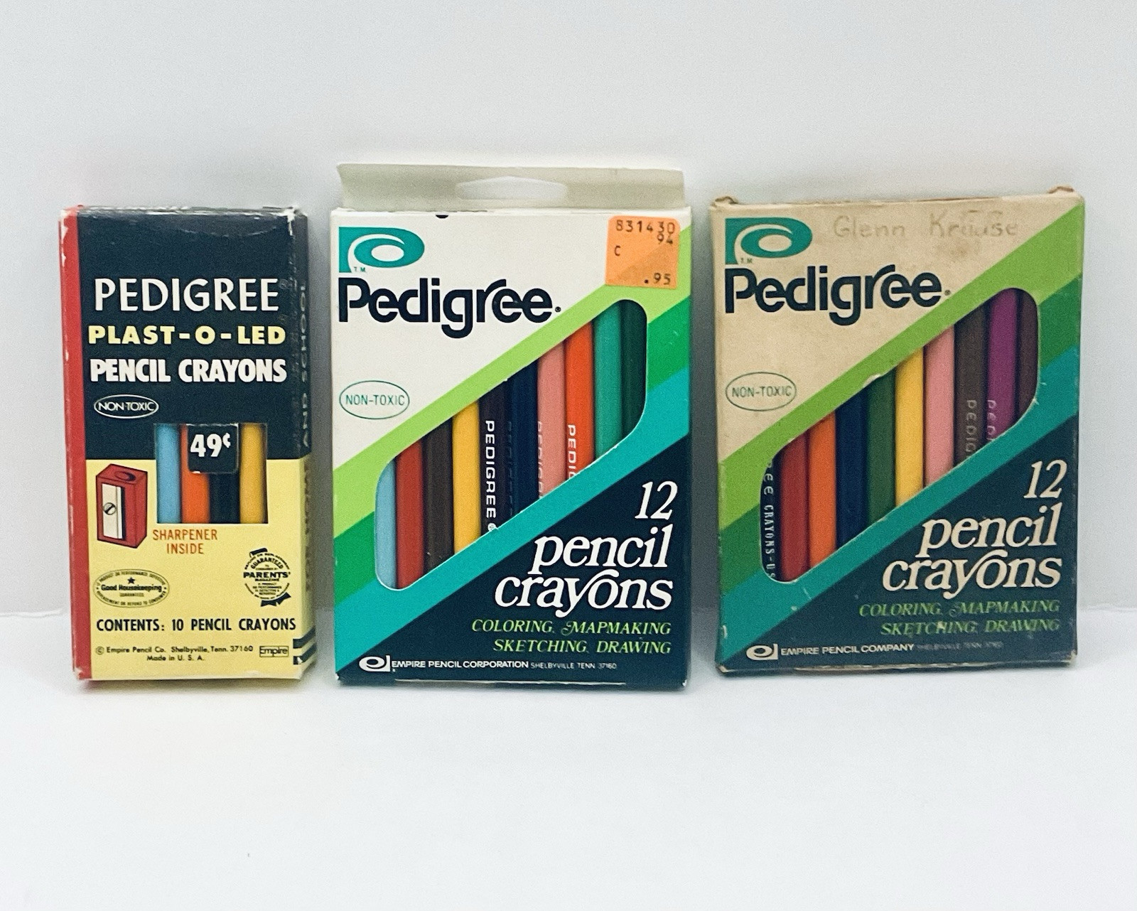 Crayons Lot Of (2) 12-ct (1) 10-ct Empire Pencil