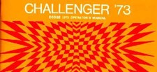 1973 Dodge Challenger Owners Manual 1973 Dodge Challenger Owners Manual