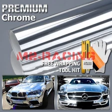 Chrome Silver Car Vinyl Wrap Sticker Decal Sheet Film Air Release 60"x60"