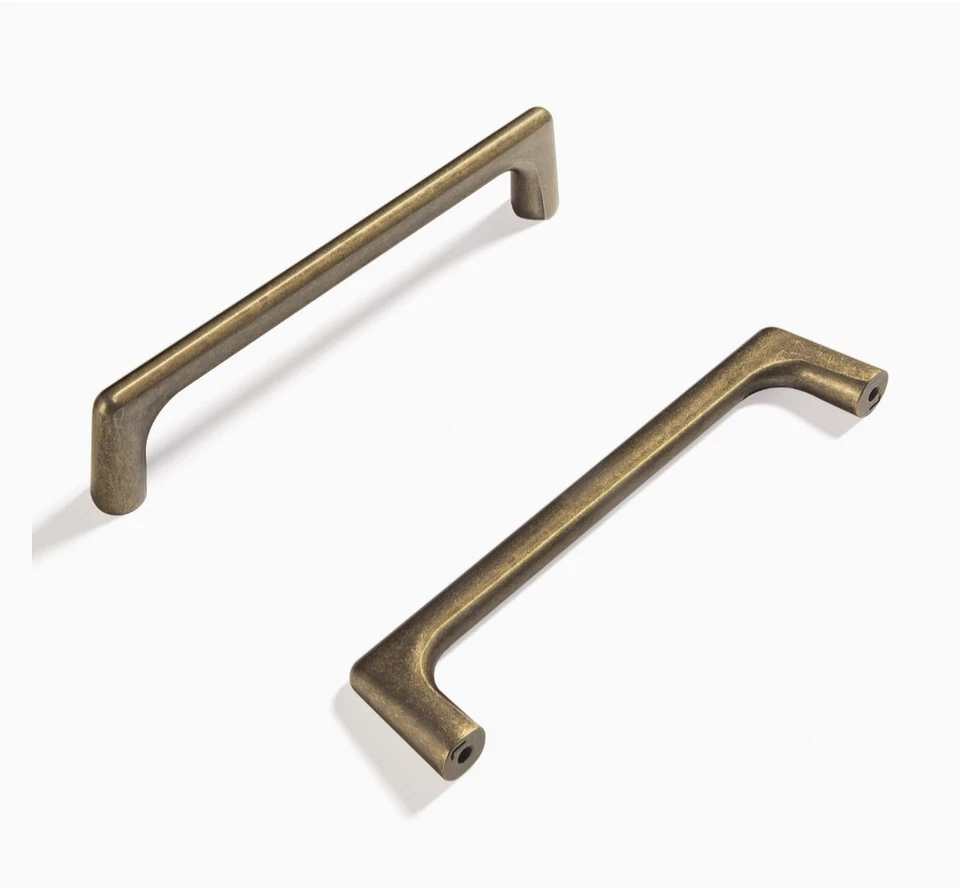 Pacote com 6 alças de gaveta antigas de latão sólido 6,3 polegadas furos centros armário puxa - Imagem 3 de 4