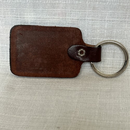 Levi Strauss Key Ring Chain Tooled Leather Classic Two Horse Design Riveted - Picture 2 of 3