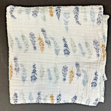 Aden  Anais 100 Cotton Muslin Oversized Swaddle Baby Blanket Feathers 45" x 48