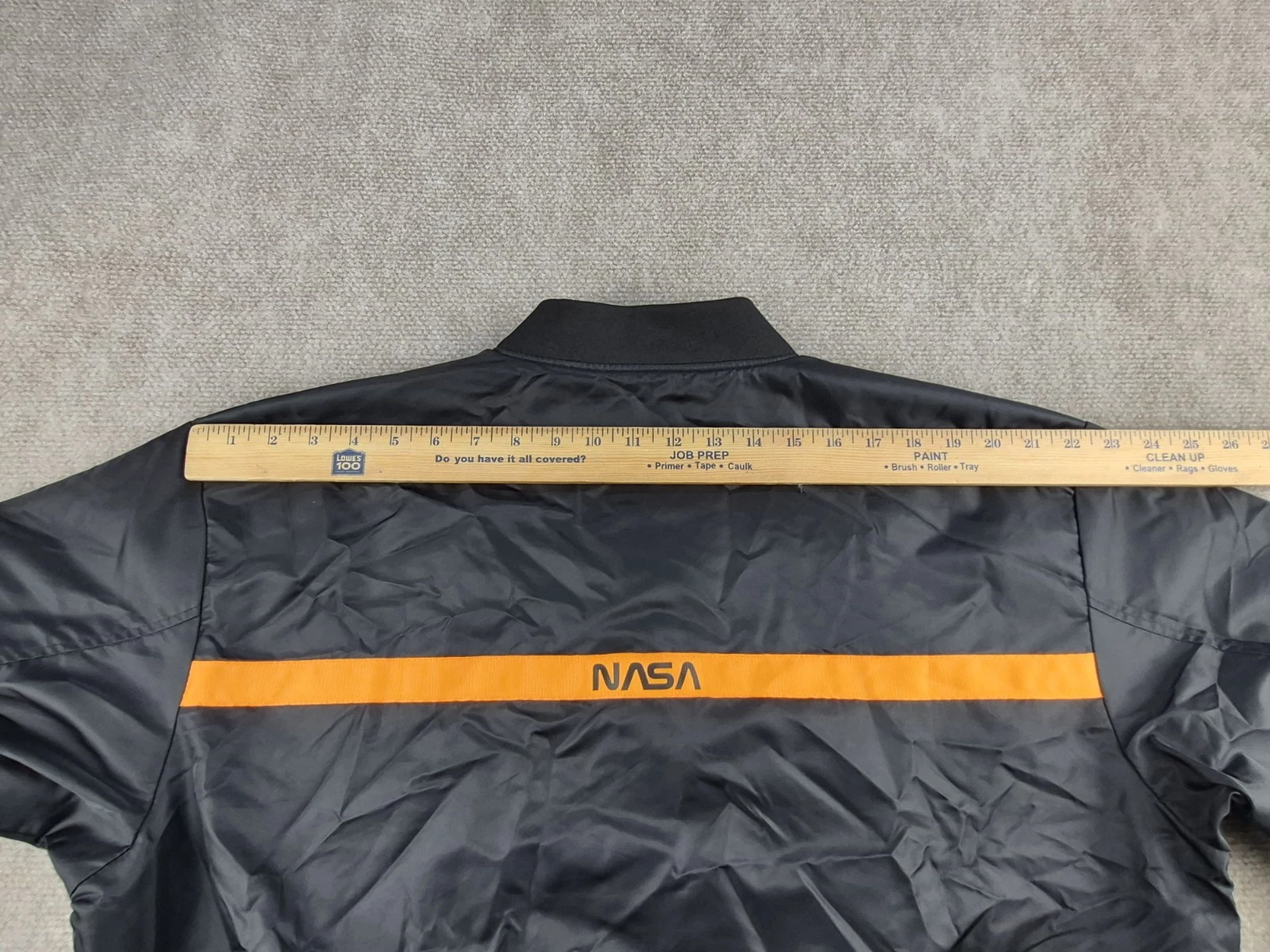 ASSTSERIES NASA Bomber Jacket Men Sz XL Black Flight Jacket Space Logo Polyester - product detail image 18