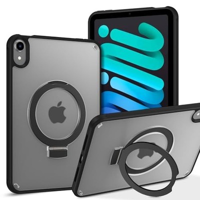 Case for iPad mini 7 2024, Slim Shockproof Case with Kickstand and Ring Holder