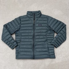 Patagonia Jacket Men's Down Sweater Puffer Size XL Gray Full Zip Puff Goose