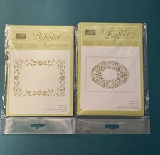 Set Of Two Stampin’ Up!  Embossing Folders HOLIDAY FRAME  & BOUGHS & BERRIES
