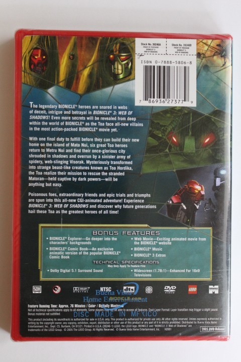 Bionicle 3: Web Of Shadows (DVD, 2005) for sale online | eBay