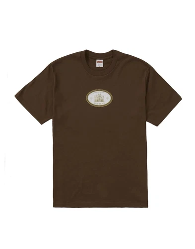 T shirt Supreme NY Experientia taille S marron FW21 NEUF AUTHENTIQUE ✅