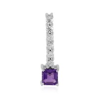 Cavill Amethyst AnhäNger Damen 0,5Ct Silber 925 Platiniert Lila Zirkonia