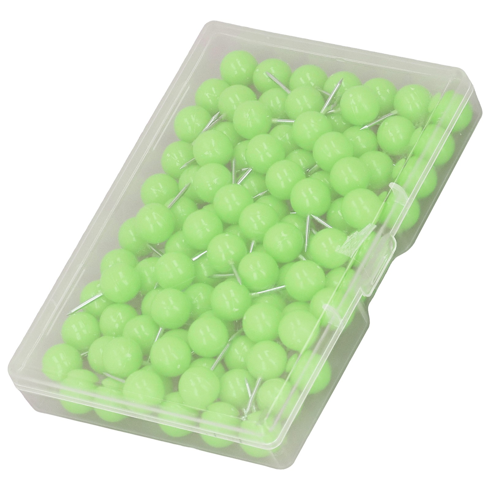 100Pcs Push Pins Map Tacks Steel Plastic Decorative Marking Pins For Cork Board