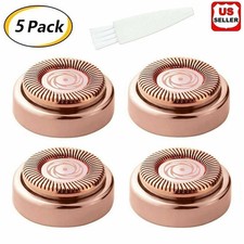4pc Replacement Heads for Flawless Hair Remover Blades Gen 1 2 Rose Gold Brush