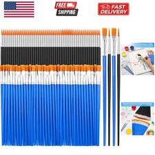 200 Pcs Small Paint Brushes Bulk, Detail Paint Brushes Fine Brushes with Flat...