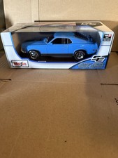 Maisto 118 1970 Mustang Mach 1 Blue. 428 Cobra Jet