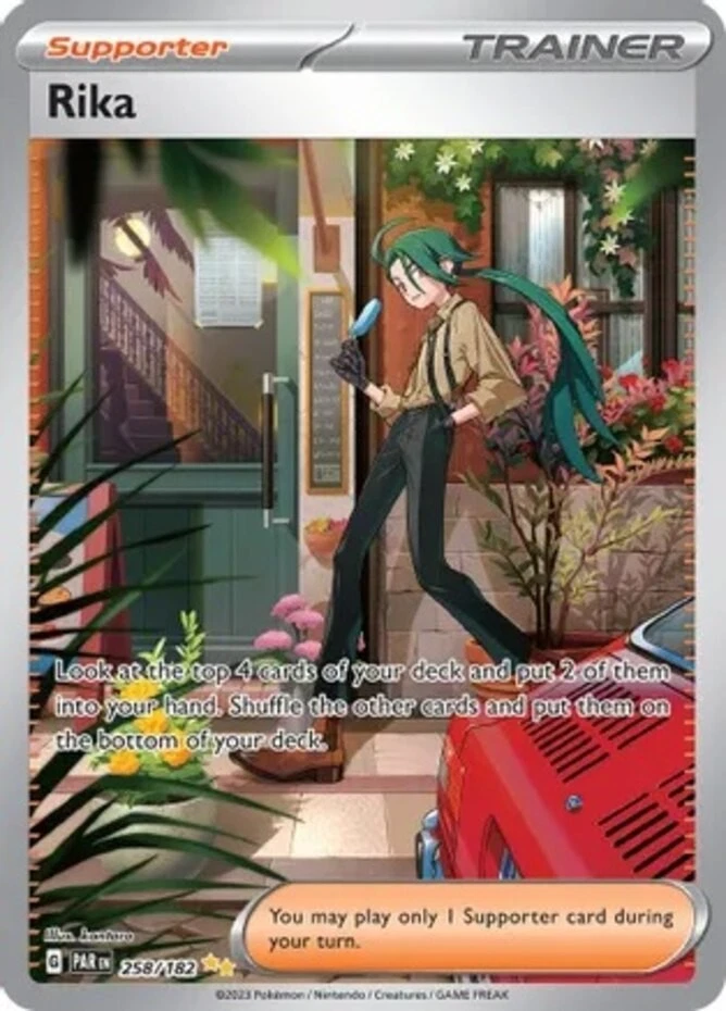 Pokemon: 1x Rika - 258/182 - Ilustración especial rara - Casi nuevo SV Paradox Rift