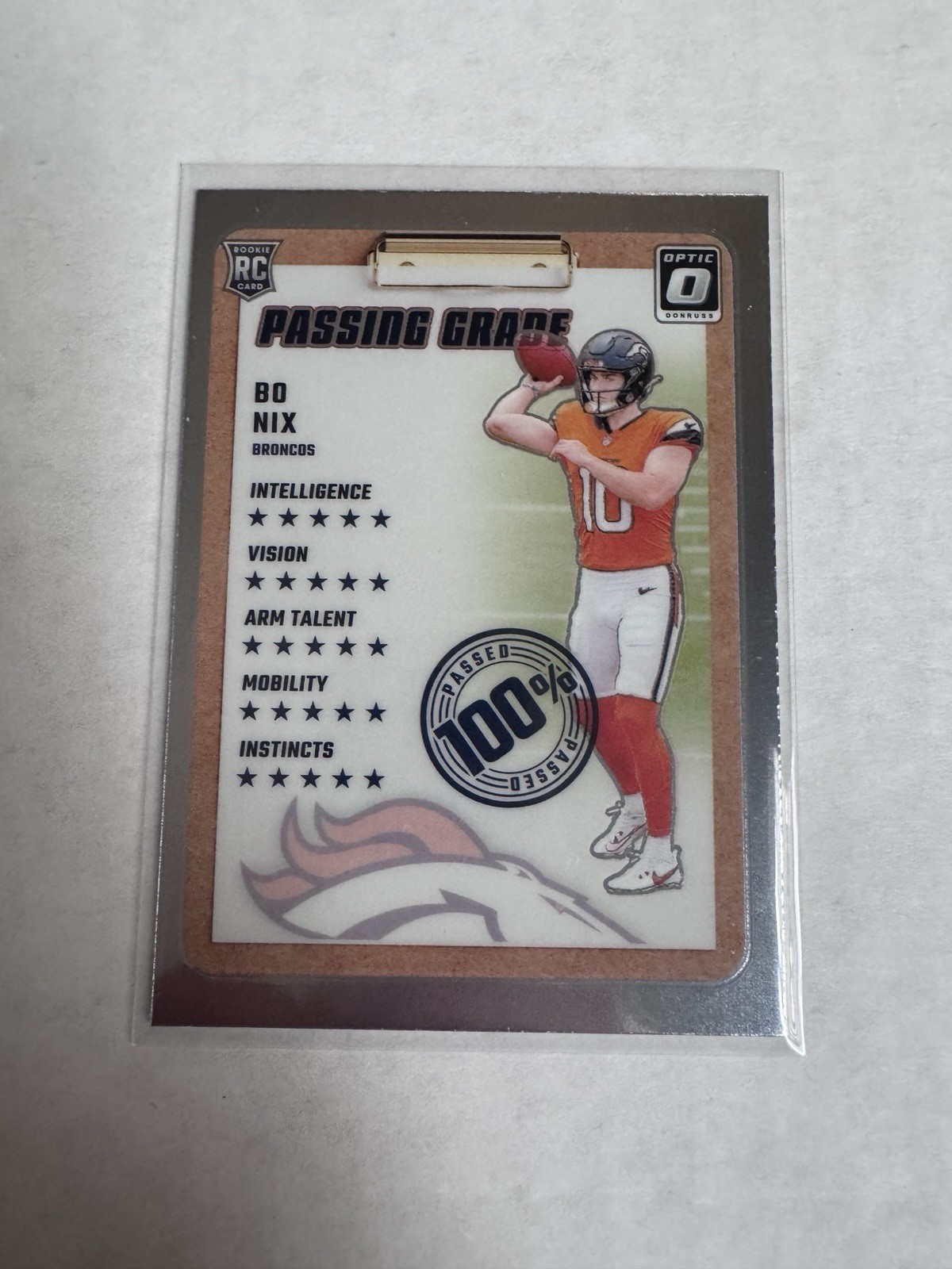 2024 Panini Donruss Optic - Passing Grade Bo Nix #3 (RC)
