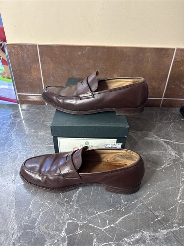Crockett & Jones Poole dunkelbraune Leder Halbschuhe UK 8,5