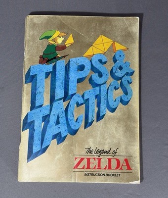The Legend Of Zelda Tips & Tactics Instruction Booklet w/ Map Nintendo NES