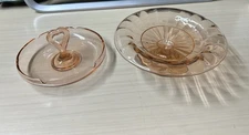 Vintage Amber Glass, (2) Pcs. Pre-owned, Candy Style Serving Dishes