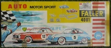 Faller AMS Auto Motor Sport 4001 HO Scale Slot Car Set Complete 1965 in Box