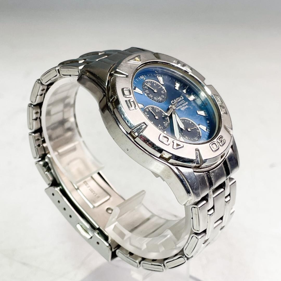 MTD-1047 Casio Daydate 24 Hours Quartz Men Watch Japan F/S