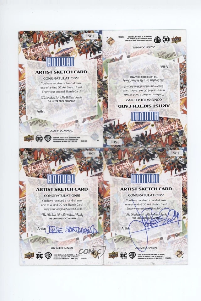 2023 DC Annual 4-Piece Puzzle Sketch Achievement 1/1 Jorge Santamaria Auto - Image 2 of 3