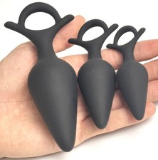 3PCS Silicone Ball Plug Training Starter s/m/l BDSM Plug Dilator Set